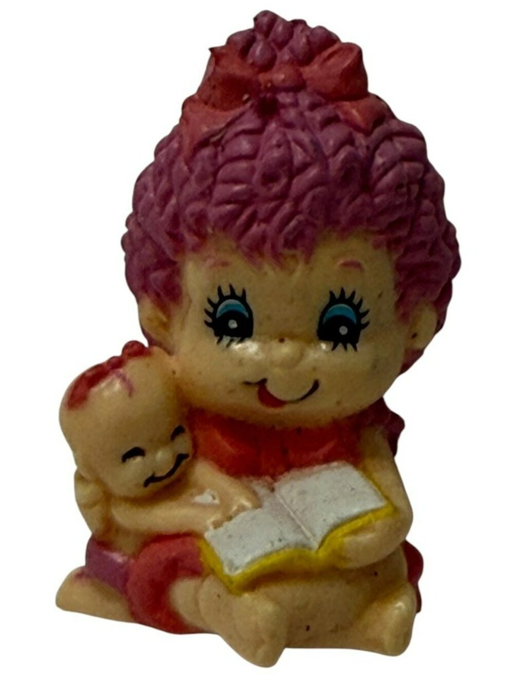 Vintage 1984 Hallmark Merry Miniatures Hugga Bunch Huggins Figurine Baby Pink